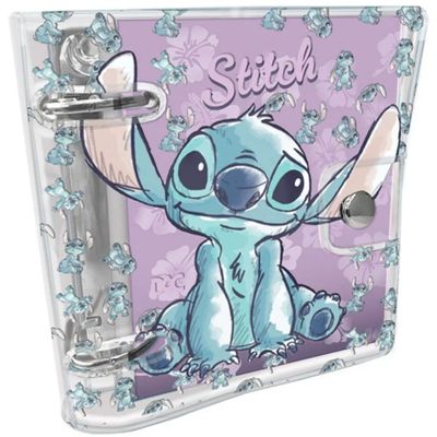 FICHÁRIO ARGOLADO MINI STITCH PVC CRISTAL 80FLS - 5380 - DAC