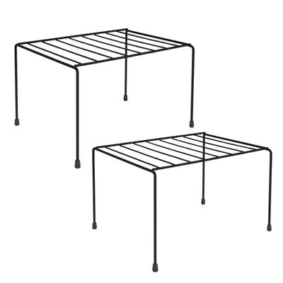 Kit 2 Organizadores de Armário Prateleira Aramada Multiuso Preto 27cm Pequeno Utimil