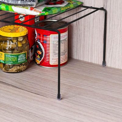 Kit 4 Organizadores de Armário Prateleira Aramada Multiuso Preta 27cm Pequena Utimil