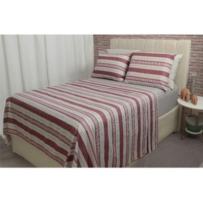 Jogo de Cama Duplo Queen 4 peças 140 Fios 250x240cm Loretto Realce Premium - Sultan