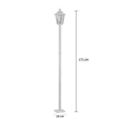 Conjunto 2 Postes de Jardim Luminária Externa 1,71m Colonial Branco Dital Iluminação Praças