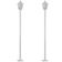 Conjunto 2 Postes de Jardim Luminária Externa 1,71m Colonial Branco Dital Iluminação Praças