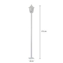 Conjunto 6 Luminárias Externas Poste de Jardim 1,71m Vintage Colonial Branco Dital