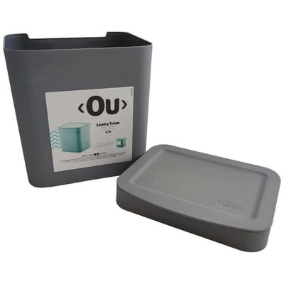 Kit Dispenser de Detergente Lixeira 4,7L Escorredor de Louça Chumbo Organizadores de Pia Cozinha