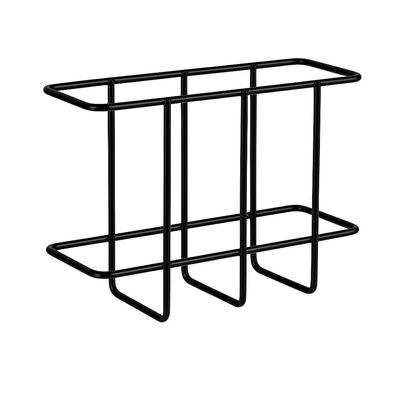 Porta Guardanapo de Mesa Aço Cromado Preto Utimil Organizador Restaurante Lancheria