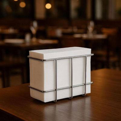 Porta Guardanapo de Mesa Cromado Guardanapeira Restaurante Lancheria Mesa Posta Utimil