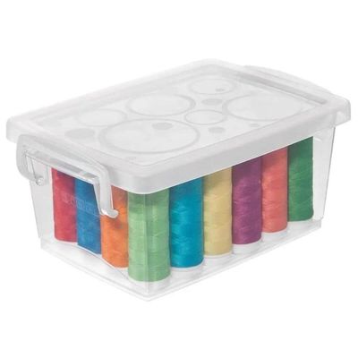 Kit 6 Caixas Organizadoras Plástico Transparente Tampa com Trava Ordene Bel Fit Brinquedos Closet