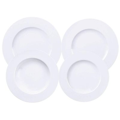 Aparelho de Jantar 24 Peças Tramontina Maria Augusta Porcelana Branca Mesa Posta