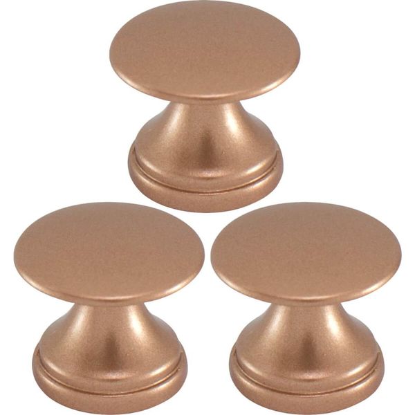 Kit 3 Puxadores para Móveis Ponto Cobre Tucson 199 Torralba Gavetas Armários Cômodas