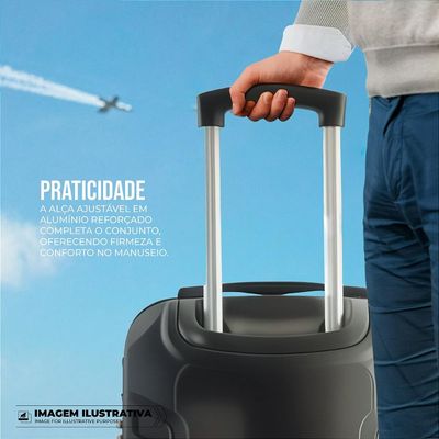 Mala de Bordo 20" com Compactação a Vácuo e Cadeado Antifurto - Survivor - Gshield