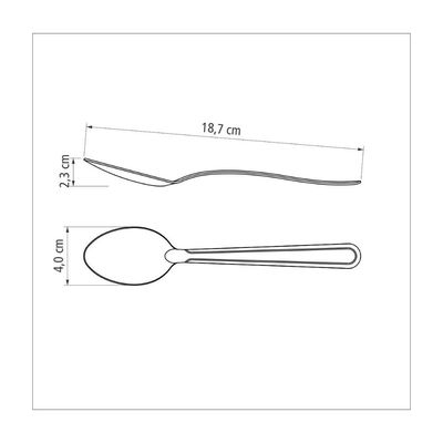 Kit 3 Colher de Mesa em Aço Inox Tramontina Búzios