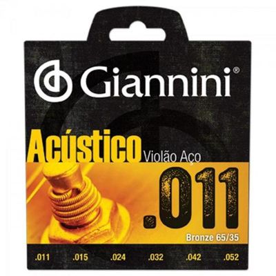 Encordoamento Para Violão Gespw Serie Acustico Aco 0.11 Giannini