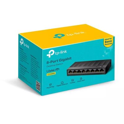 Switch Gigabit 8 Portas 10-100-1000 Ls1008g Smb Nacional