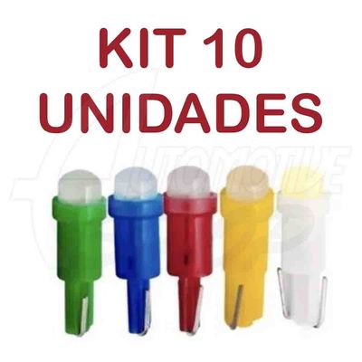 Kit 10x Lampada Led Pinguinho Painel T5 C/Suporte Cores Verde