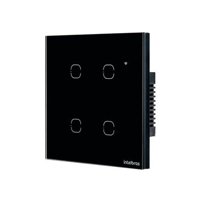 Interruptor Smart Wi-fi Touch 4 Teclas Preto Ews 1004 4850028