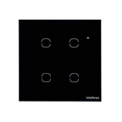 Interruptor Smart Wi-fi Touch 4 Teclas Preto Ews 1004 4850028