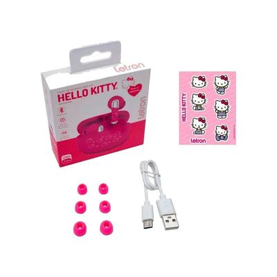 Fone De Ouvido Bluetooth Letron Hello Kitty Rosa