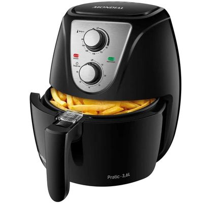 Fritadeira Air Fryer Mondial 3,6l Af36 - 75992-01 Preto-inox 110V