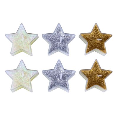 Kit de Velas Cazza Star Glitter 6 Peças