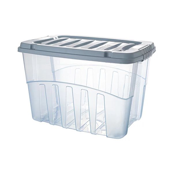 Caixa Organizadora Plasútil Gran Box Alta em Plástico Azul 56L