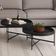 Mesa de Centro Decorativo Sala de Estar 70 cm Industrial Sintético Preto P06 Aura - Lyam