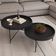 Mesa de Centro Decorativo Sala de Estar 70 cm Industrial Sintético Preto P06 Aura - Lyam