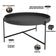 Mesa de Centro Decorativo Sala de Estar 70 cm Industrial Sintético Preto P06 Aura - Lyam