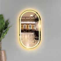 Espelho Jateado 1,10x60cm 3 Tons De LED e Sensor De Movimento Decoração Camarim Lavabo Grande Modelos Oval
