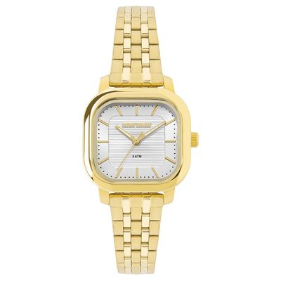 Relógio Mormaii Feminino Ref: Mo2036kj/1k Retangular Aço Dourado