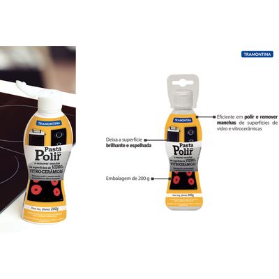 Pasta de Polir Remoção de Manchas de Vidro e Vitrocerâmicas 200g  - Tramontina 94537/005
