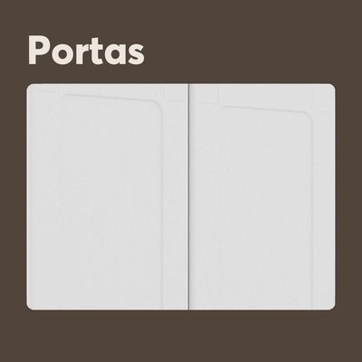 Balcão De Aço Com Tampo 3 Portas 1 Gaveta Branco Bertolini Branco