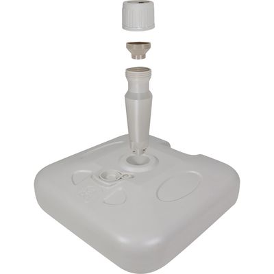 Base Plástica Para Guarda-sol e Ombrellone 18 Kg Quadrada Branca Bel Único