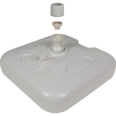 Base Plástica Para Guarda-sol e Ombrellone 18 Kg Quadrada Branca Bel Único