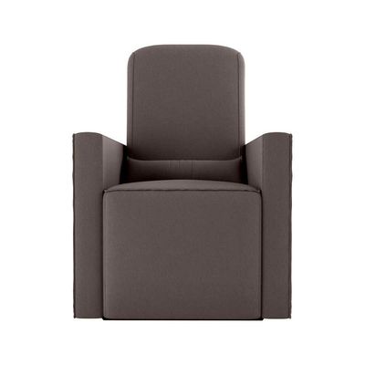 Poltrona De Amamentação Com Balaço E Puff Premium Annecy Matrix Suede Capuccino