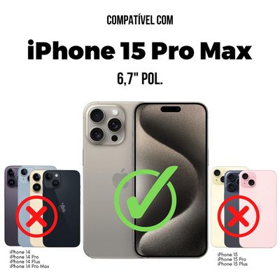 Kit Capa Dual Shock Sense e Pelicula Ultra Glass para iPhone 15 Pro Max - Gshield