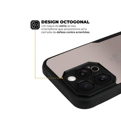 Kit Capa Dual Shock Sense e Pelicula Ultra Glass para iPhone 15 Pro Max - Gshield