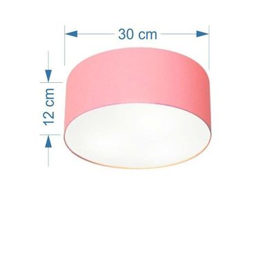 Plafon Para Banheiro Cilíndrico Sb-3010 Cúpula Cor Rosa Bebê