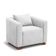Poltrona Decorativa Helena Suede Branco - Inova Decorações