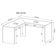 Mesa de Canto para Home Office ME4116 Branco Tecno Mobili