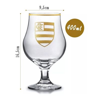 Taça de Vidro Dublin Flamengo 400ml Oficial