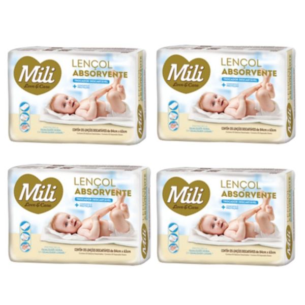Trocador Descartável Mili Love & Care 4 Pacotes c/5 unidades