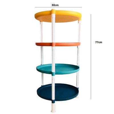 Estante Infantil Modular Organizador Brinquedos Multiuso Fruteira 4 Prateleiras Casa Sala Quarto Banheiro Nicho
