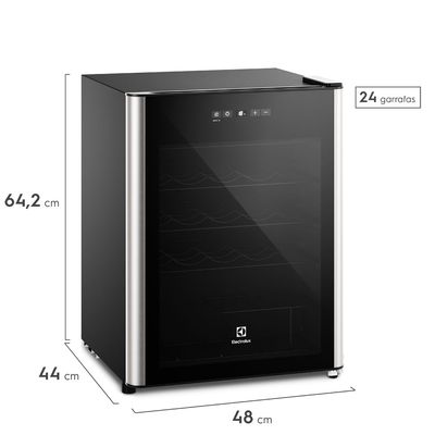 Adega de Vinho Climatizada Electrolux 24 Garrafas Uma Porta com Painel Digital (WSF24) 127V