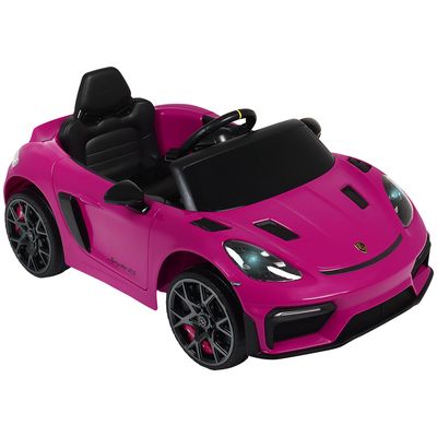 Carro Elétrico Infantil Porsche Spyder 718 RS 12V Rosa Bel Único / 12V