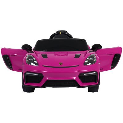 Carro Elétrico Infantil Porsche Spyder 718 RS 12V Rosa Bel Único / 12V