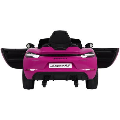 Carro Elétrico Infantil Porsche Spyder 718 RS 12V Rosa Bel Único / 12V