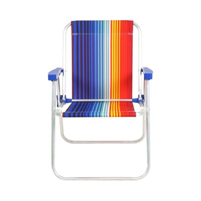 Cadeira de Praia Alta em Oxford e Alumínio Color Comfort Estampas Sortidas Bel Único