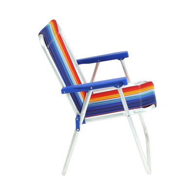 Cadeira de Praia Alta em Oxford e Alumínio Color Comfort Estampas Sortidas Bel Único