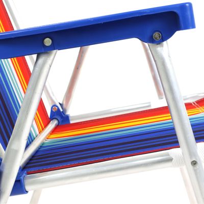 Cadeira de Praia Alta em Oxford e Alumínio Color Comfort Estampas Sortidas Bel Único
