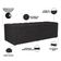Calçadeira Recamier Baú Para Cama De Casal Dália 140x50 Cm W01 Linho Chumbo - Lyam Decor